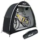 iCool Outdoor Bike Covers Storage Shed Tent, 210D Oxford Thick Waterproof Fabric, outdoor aluminum alloy bracket bicycle storage shed, neat tent bicycle cover, storage of 2 bicycles or tricycles-black