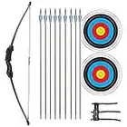 Archery Bow and Arrow Set for Teenagers, Archery Bow Kit with Arrows, Aim Board Armguard Archery Beginner Target Training for Kids Teen Adults