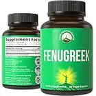 Peak Performance Fenugreek Vegan Capsules Made with Fenugreek Supplement for Women + Men. Nursing, Breastfeeding, Hair Growth, Prostate Support. Pure Extract Seed Powder Pills, Tablets