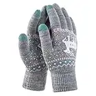 Chalier Fashion Women Touch Screen Gloves, Winter Thermal Knitted Ladies Touchscreen Gloves for Women Smartphone Outdoor