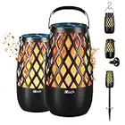 IXTECH Outdoor Bluetooth Speakers, Waterproof Portable Bluetooth Speaker Wireless with Lights, Outdoor Gifts for Dads Mom, Multi-Sync Wireless Connection, Lantern Speakers Mountable, 2 Pack