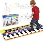 RenFox Tappeto Musicale, Piano Mat Tastiera Danza Stuoia Strumento Musicale 5 modalità e 8 suoni, Tappeto Musicale Bambini Tocco Mat Educativo Giocattolo(110 * 36 cm)