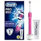 Oral-B Battery Powered Pro 650 Pink Electric Toothbrush + 1 Bonus Toothpaste