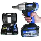 18V Cordless Impact Wrench Gun with 2 Batteries - 6.0Ah Rechargeable, 420Nm Torque & 14mm, 17mm, 19mm, 22mm Socket Set, 1/2 Inch Square Drive Powered Wrench w/Carry Case