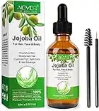 Bio Jojobaöl Öl, 100% reines, feuchtigkeitsspendendes organisches Jojobaöl für Haarwachstum Hautpflege,Natürliche Jojoba Oil, Für Gesicht, Bart, Nägel, Körpermassage Öl 60ml