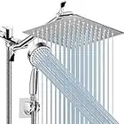 High Pressure Rainfall Shower Head, Rain Shower Head with Height/Angle Adjustable Extension Arm and Handheld Shower Combo, Koeka High Flow Stainless Steel Shower Head with Powerful Spray Long Hose