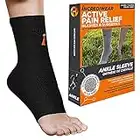 Incrediwear Ankle Sleeve – Ankle Brace for Joint Pain Relief, Sprained Ankle Support, Arthritis, Inflammation Relief, and Circulation, Ankle Support for Women and Men (Black, Large)