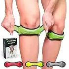 Feel Recovery 2 Cinturino Sottorotuleo per Tendinite Rotulea - Pressore Sottorotuleo con Cuscinetto di Compressione EVA - Supporto per Ginocchio Runner (Verde)