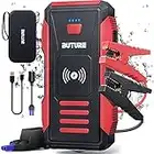 BuTure Avviatore Batteria Auto, 2500A 23800mAh Avviatore Emergenza per Auto/Moto(Adatto a Tutti i Veicoli a Benzina o 8.0L Diesel), 10W Caricatore Wireless