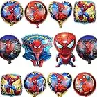 Superhero Balloons for Kids Birthday Baby Shower Super Hero Theme Party Decorations (Spider)