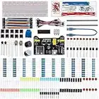 BOJACK 37 Werte 480 teiliges Elektronik Komponenten Spaß Kit mit Stromversorgungsmodul, Überbrückungskabel, Präzisionspotentiometer, 830 Punkte Breadboard, kompatibel mit STM32, Raspberry Pi, Arduino