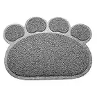 Alfombra de basura para gatos y cachorros en forma de pata de perro, PVC, respetuosa con el medio ambiente, para alimentación de mascotas, duradera, en varias formas (carbón, pata)