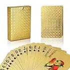 Joyoldelf permium Spielkarten Pokerkarten Skatkarten,mit 24K Goldfolie Poker,aufwendig Aussehen - Hoch Qualität für Ihr Poker Vergnügen