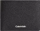 Calvin Klein Minimalism Bifold 6Cc W/Bill, Accesorio de Viaje-Billetera Plegable para Hombre, CK Negro, Talla única