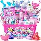 Original Stationery Unicorn Slime Kit, Alles-In-Einem Einhorn-Schleimset zum Selbermachen für Mädchen von 10–12, im Dunkeln Leuchtender Einhorn-Schleim für Kinder, Geschenke