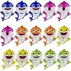 Haconba 15 Pieces 26 Inch Shark Helium Balloons Shark Family Balloons Shark Decoration Balloons for Sea World Shark Themed Birthday Decorations Baby Shower Party Supplies