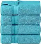 Utopia Towels - Bath Towels Set - Premium 100% Ring Spun Cotton - Quick Dry, Highly Absorbent, Soft Feel Towels, Perfect for Daily Use (Pack of 4) (27 x 54, Turquoise)