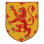 Scotland Patch Coat of Arms Scottish Lion Rampant Scots Shield Crest Heritage Embroidered Iron-ON Patch Premium Embroidery Good Size 4"H 10cm Tall VEGASBEE®