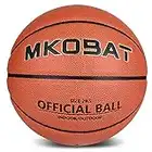 MKOBAT Basketball 29.5" Official Size 7 Basketball High Density PU Leather Game Basket Ball for Adults Youth Boys and Girls Indoor Outdoor Games Training/Match Basketball (Deflated)