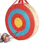 aleawol 6 Layers Solid Straw Archery Target, Traditional Hand-Made Round Straw Arrow Target 60 Pounds Hold for Shooting Bow Darts Outdoor Shooting Practice 19.7x4.7 inch