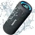 HEYSONG Bluetooth Lautsprecher, Musikbox Tragbarer Kabellos mit Licht, Wasserschutz Boxen und 360° Surround Sound, Dualen Bass-Treibern, TF Karte, USB Stick, Pool, Home, Garten Zubehör