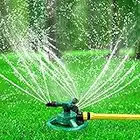 GOLDFLOWER Garden Sprinkler, Adjustable 360 Degree Rotation Lawn Sprinkler, Large Area Coverage, Multipurpose Yard Sprinklers for Plant Irrigation and Kids Playing