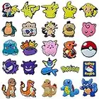 25 Pcs Cute Cartoon Shoe Charms for Pokemon for Croc Boys, Cute Pins for Pikachu for Croc Kids Girls, Party Gifts, Shoe charms Decoration Accessories.