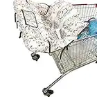 vocheer Shopping Cart Cover for Baby, 2-in-1 High Chair Cover Baby Grocery Cart Cover Fits Restaurant Highchair Cell Phone Storage Shower Gift Idea Machine Washable