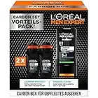 L'Oréal Men Expert Geschenkset für Männer mit 5-in-1 Deodorant und XL 5in1 Duschgel für Haar, Körper und Gesicht, Carbon Box Vorteilspack mit Carbon Clean Deoroller und Bodywash, 3-teilig