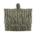 Zicac Telo mimetico, Ghillie Poncho 3D Foreste delle Foglie Woodland Camo Abbigliamento Mimetico Giungla Caccia