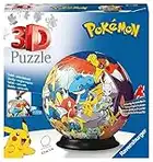 Ravensburger - Puzzle 3D Ball - Pokémon - A partir de 6 ans - 72 pièces numérotées à assembler sans colle - Support inclus - Diamètre : 13 cm - 11785