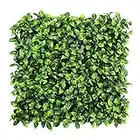 ULAND Artificial Boxwood Panels Topiary Hedge Plant UV Protected Privacy Ivy Screen Faux Greenery Wall Décor Outdoor Indoor Use Backyard Garden Decoration 20" x 20",A041 6 Pieces