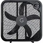 Genesis 20" Box Fan, 3 Settings, Max Cooling Technology, Carry Handle, Black