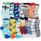 Lictin 14 Pairs Anti-slip Toddler Socks Baby Infants Socks Assorted Kids Socks Animal Print Boys Girls Socks Fun Design Colored Socks Antislip Socks Baby Socks Set Socks Gift for 1-3 Years Baby