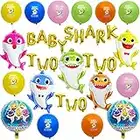 Empire Party Supply Baby Shark Two Two Birthday Decorations For Kids, Ocean Theme Party Include Baby Shark Family & Two Two Foil Balloons For Baby Shower 1st 2nd 3rd Birthday Party