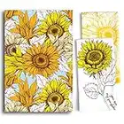 Sunflower Kitchen Towels with Hanging Loop, Flour Sack Towels, Highly Absorbent Spring Kitchen Towels, Flour Sack Dish Towels, Yellow Kitchen Towels Decorative Set, 100% Cotton Dish Towels 20"x30"