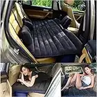 Car Air Bed Comfortable Travel Inflatable Back Seat Cushion Air Mattress For Kids (Black)