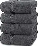 Utopia Towels 4 Pack Premium Bath Towels Set, (27 x 54 Inches) 100% Ring Spun Cotton 600GSM, Lightweight and Highly Absorbent Quick Drying Towels, Perfect for Daily Use (Grey)