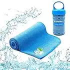 YQXCC Cooling Towels Ice Towel 120 x 30 cm Gym Microfibre Towel for Men or Women Ice Cold Towels for Yoga Gym Travel Camping Golf Football & Outdoor Sports (blue-1)