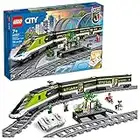 LEGO City Express Passenger Train Set, 60337 Remote Controlled Toy, Gifts for Kids, Boys & Girls with Working Headlights, 2 Coaches and 24 Track Pieces