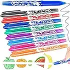 8 Erasable Pens Rub Out Pens - Eraser Pen Erasable Gel Pens with Rubbers on the End, Erasable Pen with Eraser Writing Pens for Kids Adults Paperwork School Work, Pens for School Office Supplies