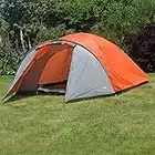 Adtrek Orange Double Skin Dome 4 Man Berth Camping Festival Family Tent