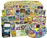 Lightning Card Collection Ultimate Rare Card Bundle- 100+ Cards (15 Holo Cards and Rare Cards and 2 Ultra Rare Cards inculded) and a deckbox That is Compatible with Pokemon Cards