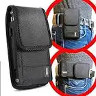 scozzi Étui de Ceinture (XL) Pochette Téléphone Holster Verticale Horizontal Smartphone p.e. Compatible avec Samsung S23 S22 S21 S20 A54 A53, iPhone 15 14 13 12 11 XR FE Plus Ultra Mini Lite Pro