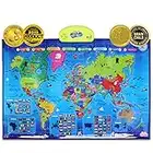 BEST LEARNING i-Poster My World Interactive Map - Educational Talking Toy for Children of Ages 5 to 12 Years Old - Perfect Geography Learning Game as a Gift for Kids Ages 8-12