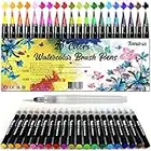 Pinselstift-Set Pinselstiften Aquarellpinsel Brush Pen Set Wassеrtankpinsеl Stifte mit variabler Spitze für Malen Zeichnen Fasermaler Handlettering, Zendoodle, Kalligrafie Mangas 20er Pinselset