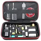 Empty Multi-Functional EVA Hard Shell Case with Non-Slip Elastic Bands case Bag for Electronics EVA case Bag for Coils RDA Tank Holster (Red)