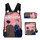 2022 Heartstopper Estudiante Mochila Impresión 3D 3 Uds Conjunto Ligero Niños Niñas Mochila Escolar Bolsa De Mensajero Estuche De Lápices