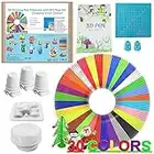 3D Printing Pen Filament Kit - DIY Wind up Toys Set (5pcs) + PCL Filament 30 Colors (150M) + 3D Pen mat + 3D templates (45 Template) + Finger Protector for 3D pens for Kids Come with 3D Equipment