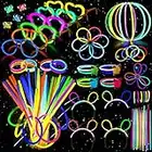 SIMSPEAR Braccialetti Luminosi, 232 Pezzi Braccialetti Luminosi Fluorescenti Glow Stick con Accessori, Starlight Bracciali Fluorescenti Gadget Carnevale per Feste Capodanno Compleanno Fluo Party